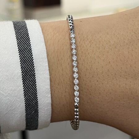 Bracelet Mix Me en or blanc et diamants