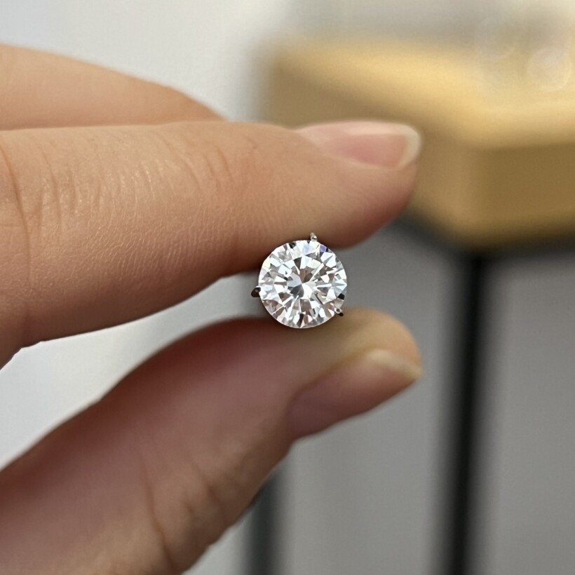 Diamant moderne de 0,91 carat blanc exceptionnel D SI2