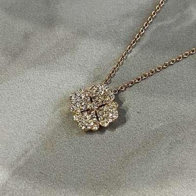 Collier Capucine en or rose et diamants