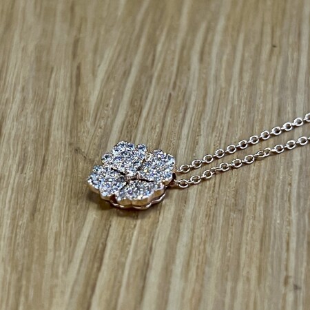 Collier Capucine en or rose et diamants