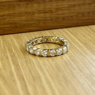 Alliance tour complet en or jaune et diamants pour 1,70 carat