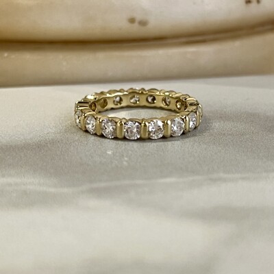 Alliance tour complet en or jaune et diamants pour 1,70 carat