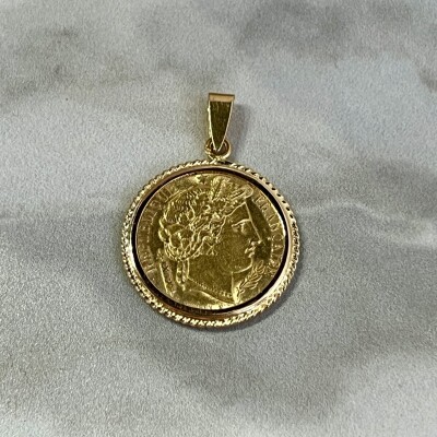 Médaille 20 francs en or jaune pour 8,31 grammes