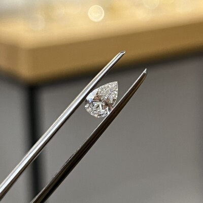 Diamant de taille poire de 1,01 carat blanc exceptionnel D VS2