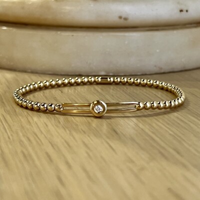 Bracelet Mix Me en or jaune et diamant