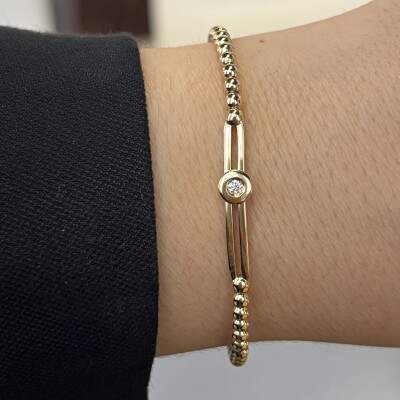 Bracelet Mix Me en or jaune et diamant
