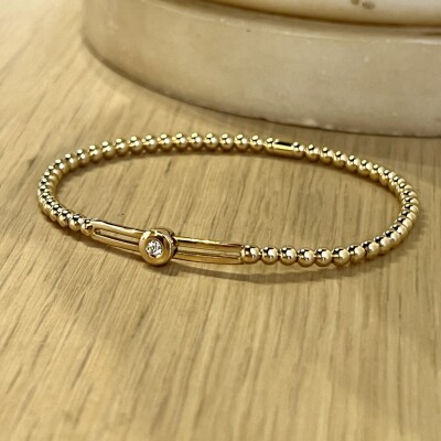Bracelet Mix Me en or jaune et diamant