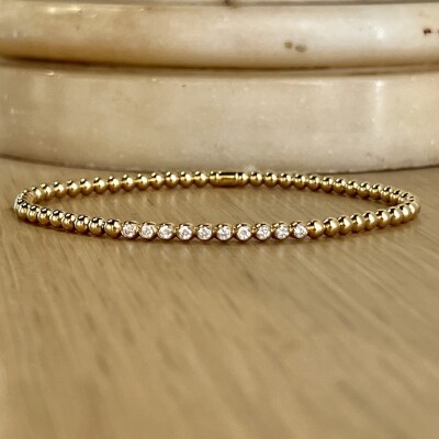 Bracelet Mix Me en or jaune et diamants