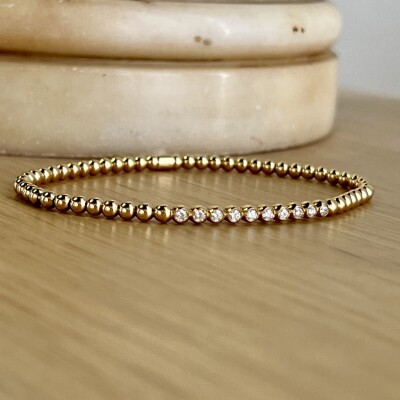 Bracelet Mix Me en or jaune et diamants