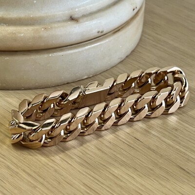 Bracelet en or rose de 112 grammes