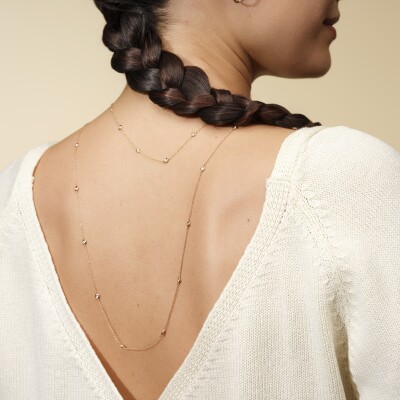 Sautoir Mini Diams en or rose et diamants