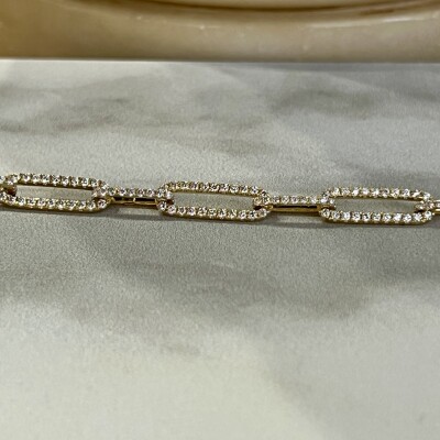 Bracelet en or jaune et diamants pour 2,05 carats