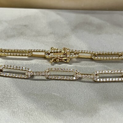Bracelet en or jaune et diamants pour 2,05 carats
