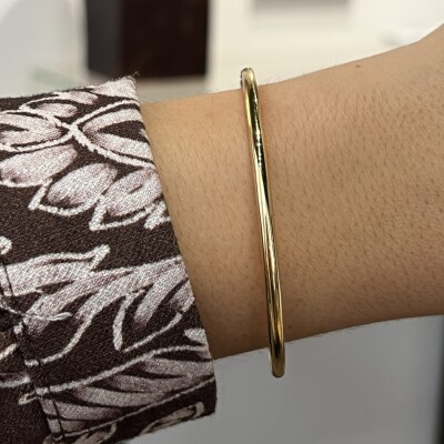 Bracelet Jonc ovale en or jaune de 8,32 grammes