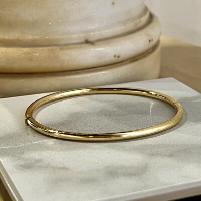 Bracelet Jonc ovale en or jaune de 8,32 grammes