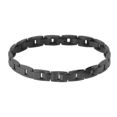 Bracelet Rochet FAME 8 mm PVD noir satiné 21 cm