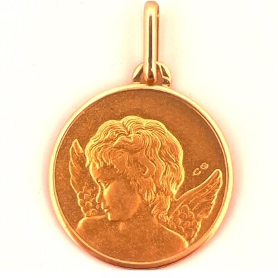 Médaille ange or jaune