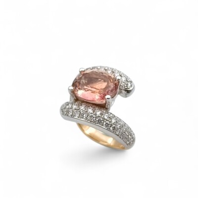 Bague or 750/1000 Tourmaline et Diamants