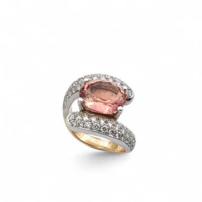 Bague or 750/1000 Tourmaline et Diamants