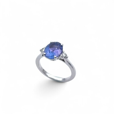 Bague Waskoll or blanc Tanzanite et Diamants