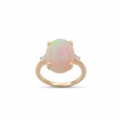 Bague Waskoll or rose Opale et Diamants