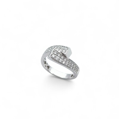 Bague or blanc et Diamants