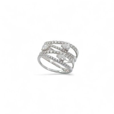 Bague or blanc Diamants