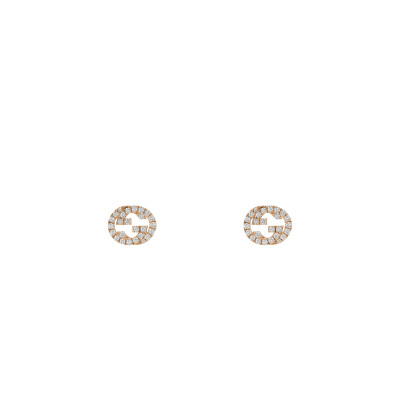 Boucles d’oreilles avec diamants Gucci Interlocking