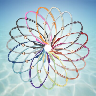 Bracelet SOLO SHINE _ diamant monté sur or rose et cordon kaki