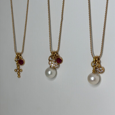 Collier Rubis Sacré - Duo de charms