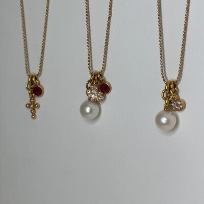 Collier Perle & Lumière - Duo de Charms
