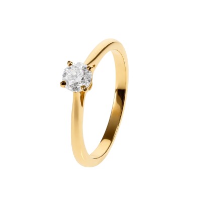 Solitaire - Or jaune - Diamant - 0,42cts