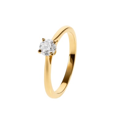 Solitaire - Or jaune - Diamant - 0,20cts