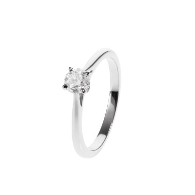 Solitaire - Or blanc - Diamant - 0,31cts
