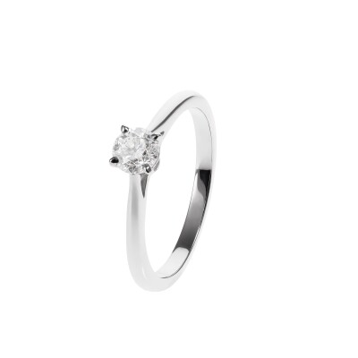 Solitaire - Or blanc - Diamant - 0,40cts