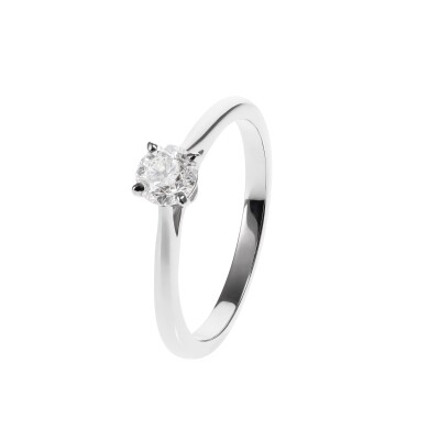 Solitaire - Or blanc - Diamants - 0,30cts