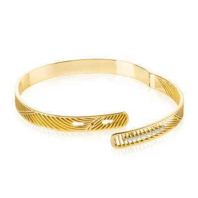 Bracelet tribe journey en or jaune 18 carats avec diamants taille brillant et tourmaline