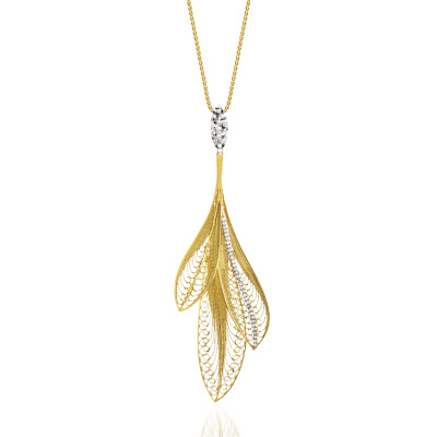 Collier LUZ en or jaune et diamants
