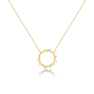 Collier collection BE rond or jaune et diamants