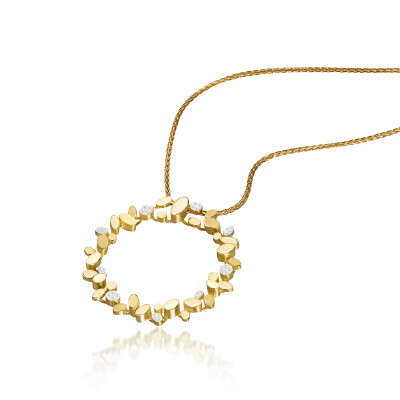Collier BE GLOW or jaune et diamants