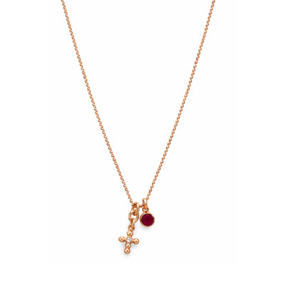 Collier Rubis Sacré - Duo de charms