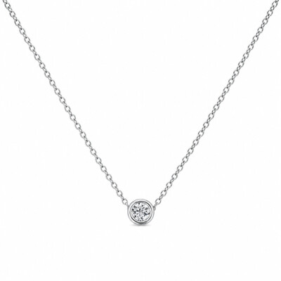 Solitaire serti clos diamant