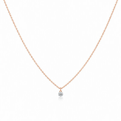 Collier Pampille Diamant Or Rose
