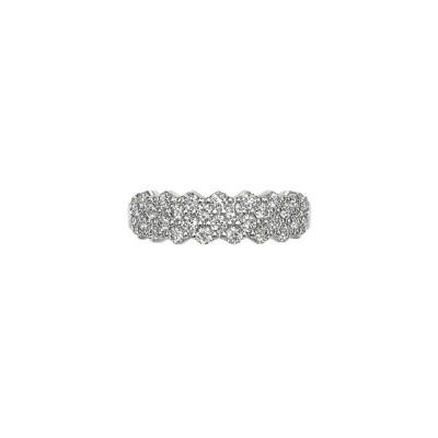 Bague Éclat Pavé en Or Blanc et Diamants