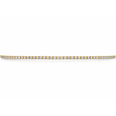 Bracelet Jonc Demi-Tour en Or Jaune et Diamants