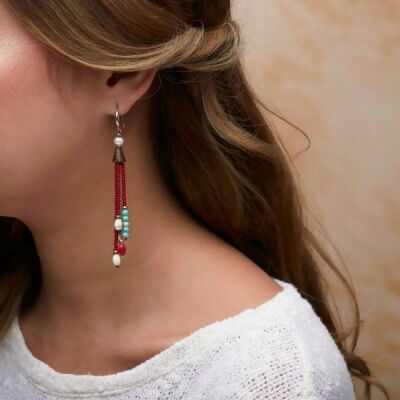 Boucles d'oreilles Nature Bijoux Indiana multi-pampilles
