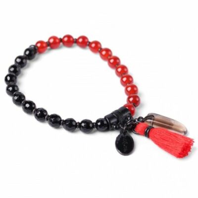 Bracelet Nature Bijoux Les Duos agate et onyx