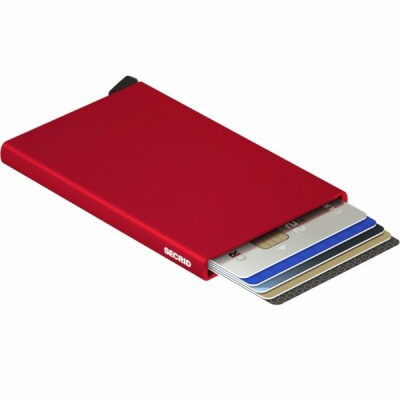 Porte-cartes Secrid Cardprotector C-Red en aluminium rouge