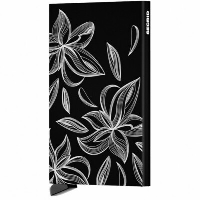Porte-cartes Secrid Cardprotector CLA-MAGNOLIA BLACK en aluminium noir