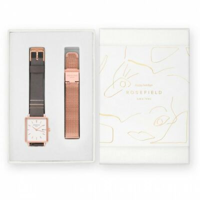 Montre ROSEFIELD The Boxy 26x28mm - Coffret Milanais / Cuir